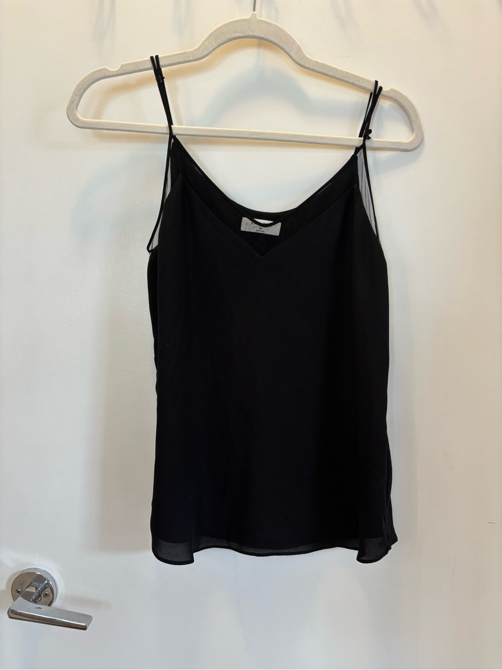 Babaton Black V-Neck Mesh-Trim Cami - Picture 2 of 5